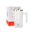 French Press Coffee Maker - White